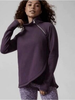 Athleta Cozy Karma Asym Pullover Sweatshirt